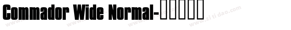 Commador Wide Normal字体转换